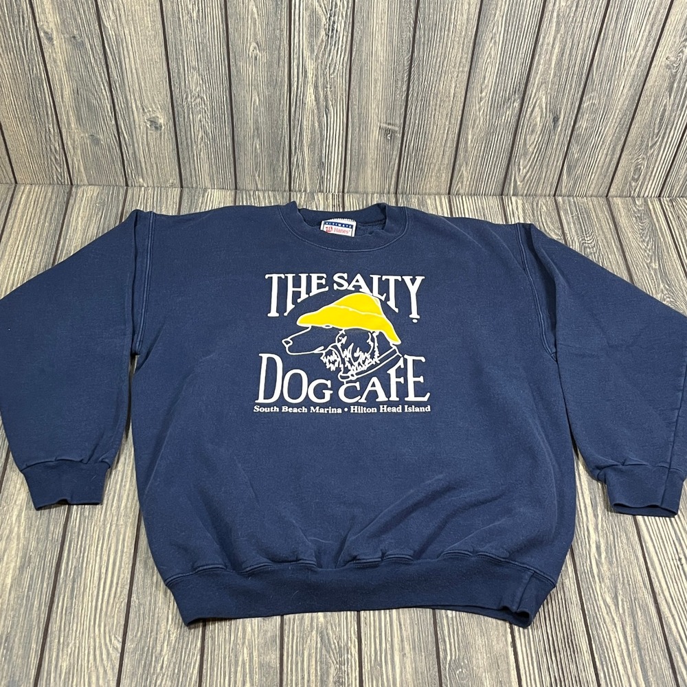 Salty Dog Cafe Hilton Head Island‎ Pullover Hanes Printpro Sweatshirt Unisex Med